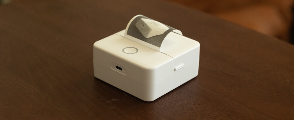 A photo of the thermal printer printing a photo of the thermal printer printing...